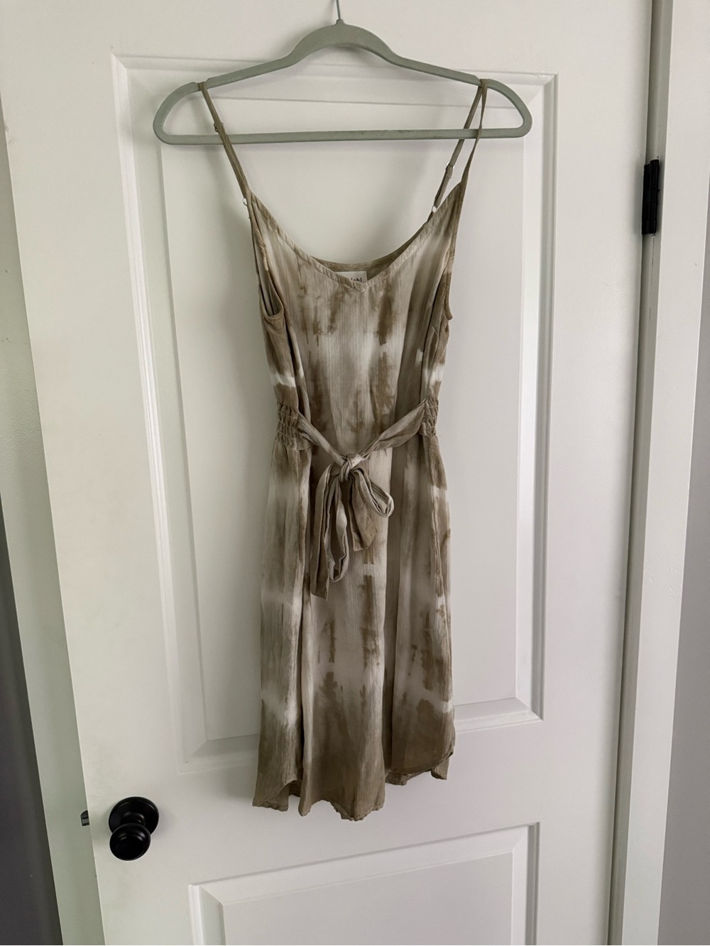 Bella Dahl Taupe Tie-Dye Slip Dress